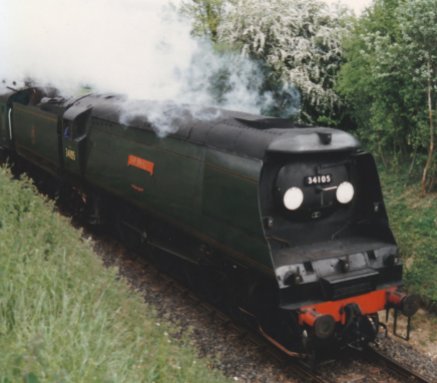 1996 - Departing Ropley 34105 Swanage