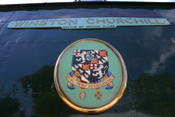 Watercress Railway - Alresford - Battle of Britain Class - 34051 Sir Winston Churchill nameplate insignia emblem