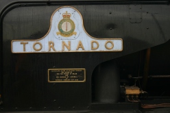 2011 - Eastleigh - A1 class - 60163 Tornado - Cathedrals Express - BR Brunswick Green (name plate)