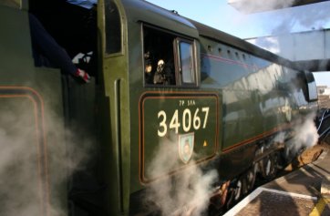2012 - Mainline Working - Eastleigh - The Bath Christmas Market - Ex-SR Battle of Britain class - 34067 Tangmere