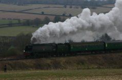2013 Great Spring Steam Gala - Watercress Line - Approaching Ropley - Unrebuilt West Country class - 34007 Wadebridge