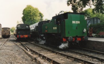 1997 - Kent & East Sussex Railway - Tenterden - 16xx 1638 & USA dock tank DS238 Wainwright