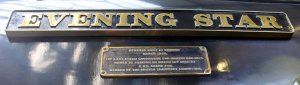2013 National Railway Museum York - The Great Gathering - BR Standard 9F 92220 Evening Star name plate plaque