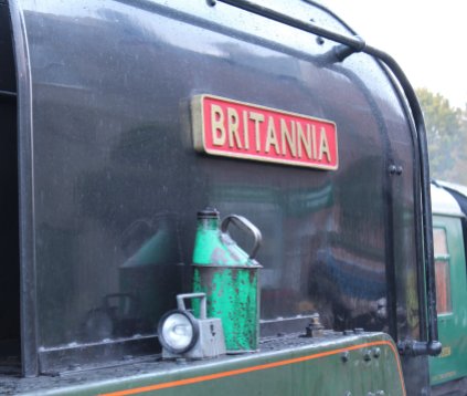 2013 Watercress Line Autumn Steam Spectacular - Ropley - BR Standard 7MT class 70000 Britannia nameplate