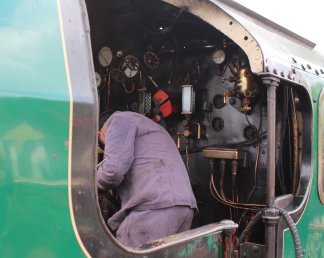 2014 - Watercress Railway - Alton - Southern Railway 850 Lord Nelson locomotive cab