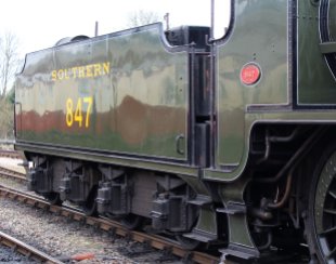 2015 - Bluebell Railway - Sheffield Park - Southern Railway Maunsell S15 class 847 tender