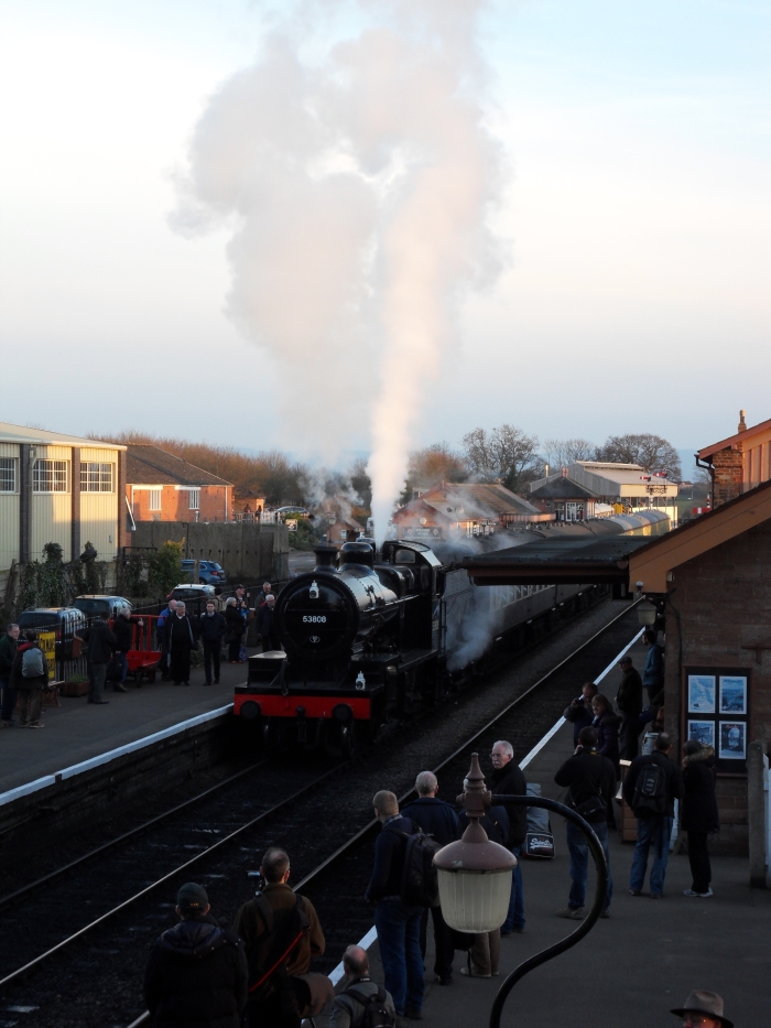 S&D 7F 53808 awaits departure at Bishops Lydeard